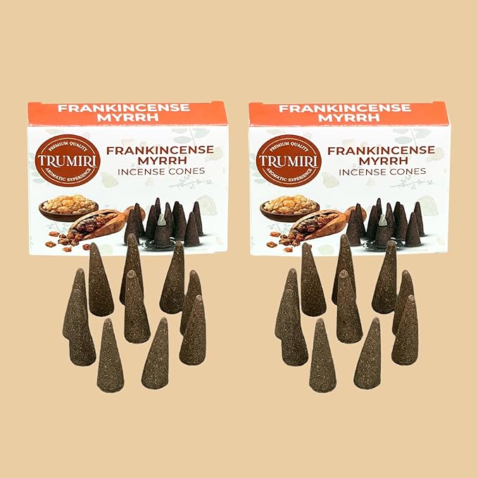 TRUMIRI Frankincense Myrrh - 20 Cone Incense - Dual Pack of 10 Incense Cones TRUMIRI