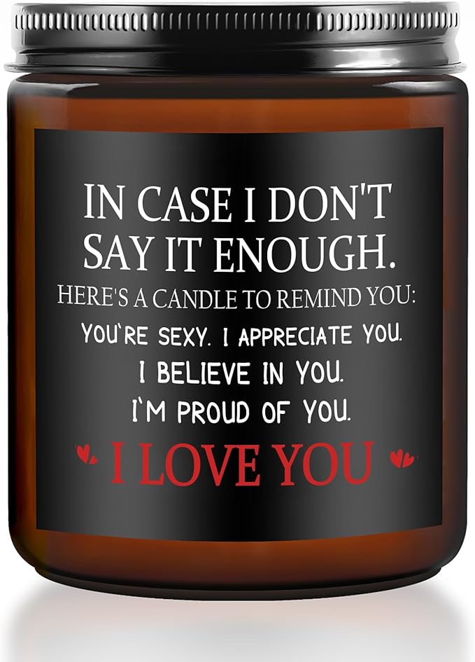 MOASITN Valentines Day, Birthday, Anniversary Candle for Men, Women, Unique & Funny I Love You Couples Candles for Her Him, Boyfriend, Girlfriend, Lavender Scented Candle Candles for Husband Wife - Bloomnest