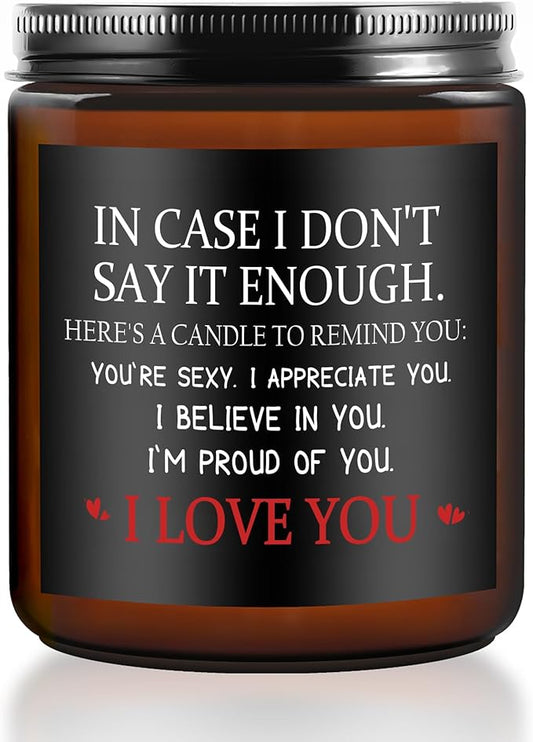 MOASITN Valentines Day, Birthday, Anniversary Candle for Men, Women, Unique & Funny I Love You Couples Candles for Her Him, Boyfriend, Girlfriend, Lavender Scented Candle Candles for Husband Wife - Bloomnest