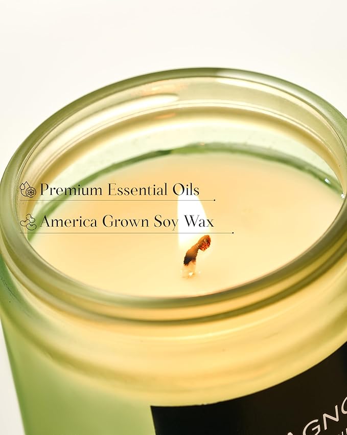 M&SENSE Magnolia Jasmine Scented Candle, 7.05oz 50 Hours Long Lasting Clean Non Toxic All Natural Soy Wax Candle for Relaxing & Stress Relief, 2 Wick Spring Fragrance Gifts for Home Decor - Bloomnest