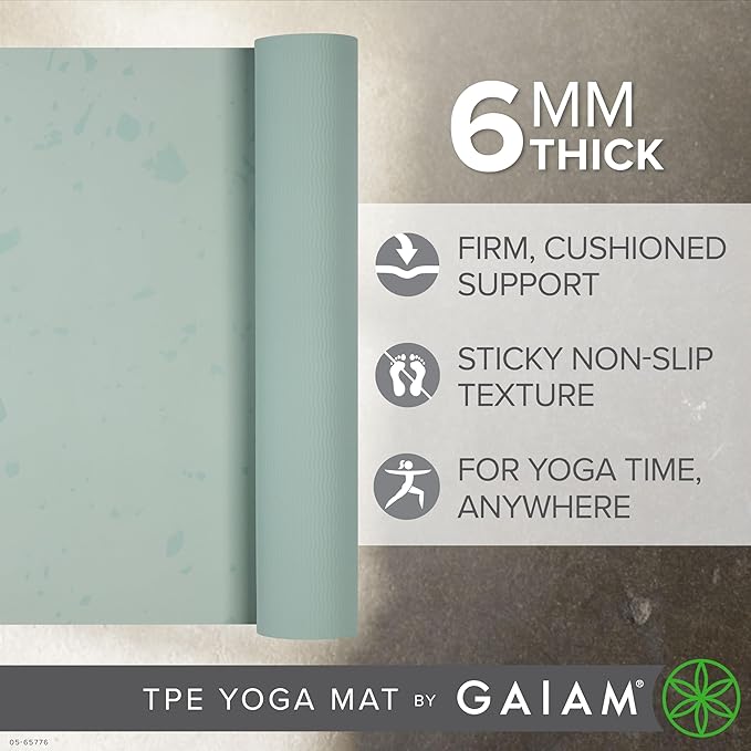 Gaiam Yoga Mat Performance TPE Exercise & Fitness Mat for All Types of Yoga, Pilates & Floor Exercises - Bloomnest
