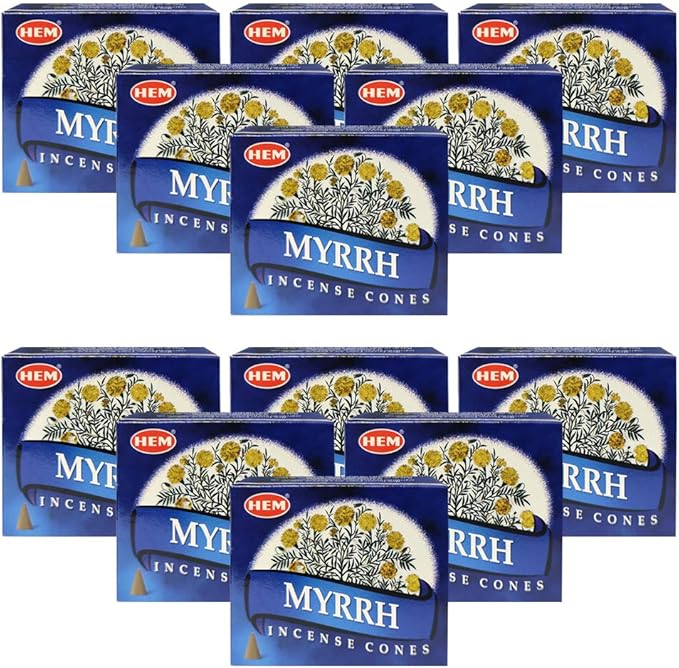 Myrrh Incense Cones and Cone Incense Burner Bundle Insence Insense Hem Incense TRUMIRI