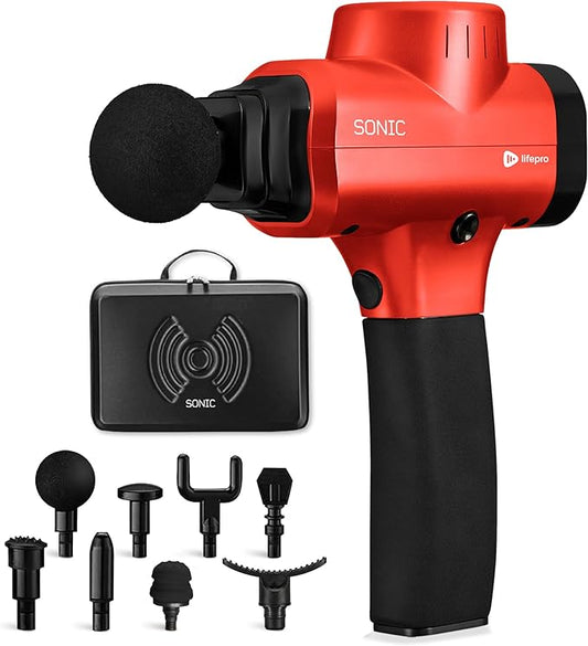 LifePro Massage Gun & Holder (Sold Separately) – Percussion Muscle Massager for Athletes with 8 Heads & 6 Speeds – Deep Tissue Back Muscle Extender for Recovery - Bloomnest
