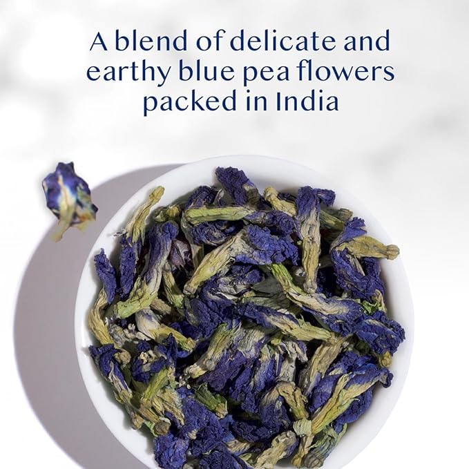 VAHDAM, Butterfly Pea Flower Tea (1.76oz) 100+ Cups | Delicate & Earthy | Vacuum Sealed for Freshness | Butterfly Pea Flower Loose Leaf | Brew Iced Tea, Cooking, Mocktails & Cocktails - Bloomnest