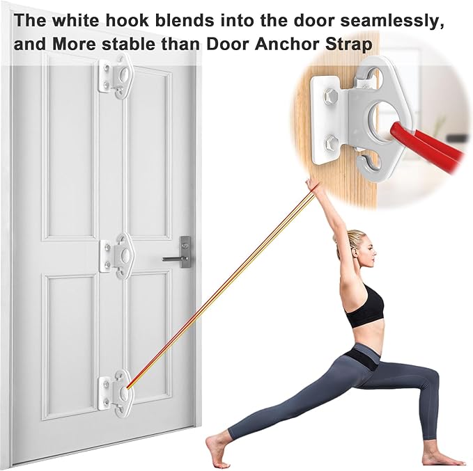 Resistance Band Wall Anchors, Wall Mounted Modular Hooking Platform, Workout Wall Mount Anchor, Training Anchor Mounted Hook Exercise Station for Home Gym Workouts,Yoga,Fitness,Strength Training - Bloomnest