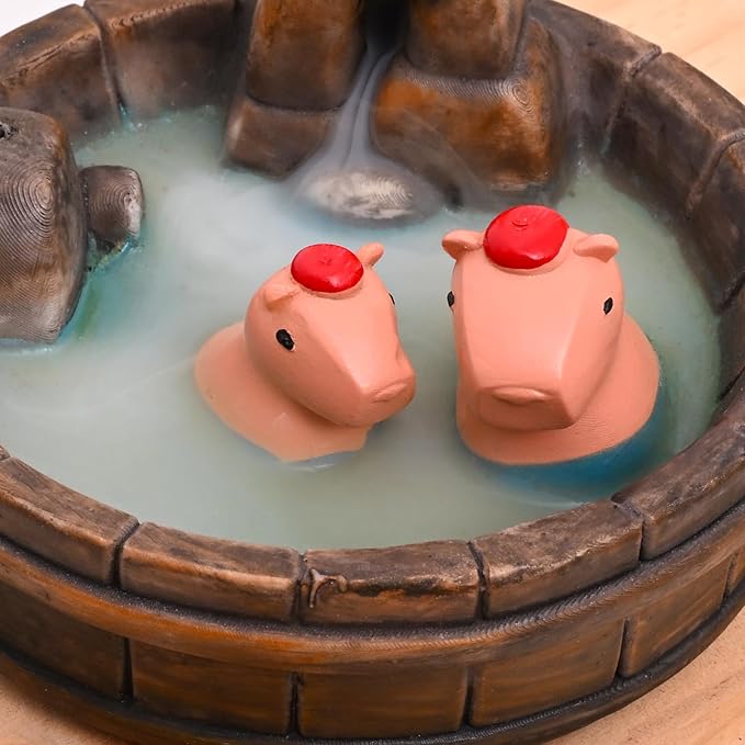 Capybara Backflow Incense Holder - Cute Unique Design Backflow Burner with Waterfall Effect for Relaxation and Aromatherapy, Ideal for Living Room, Yoga Studio, and Creative Spaces - Bloomnest
