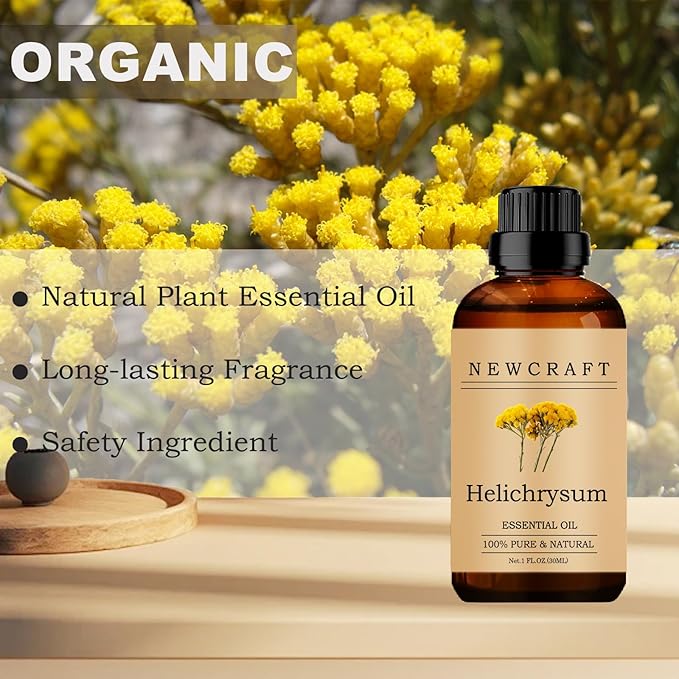 Helichrysum Essential Oils, 100% Pure and Natural Essential Oil for Aromatherapy Diffuser - Helichrysum/1 Fl Oz NewCraft