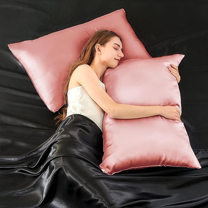 INFIIXSO Mulberry Silk Pillow Case King Size, Silk Pillowcase with Hidden Zipper 20"x36", Extraordinary Smooth and Soft Pillow Cases for Hair and Skin(Blush Pink, 1 Pack) - Bloomnest