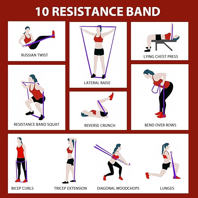 LEEKEY Resistance Bands Set for Pull-Up Assistance & Full-Body Training, Multi-Level Exercise Bands with Bag for Home Workouts, Physical Therapy, Strength Training (Men/Women) - Bloomnest