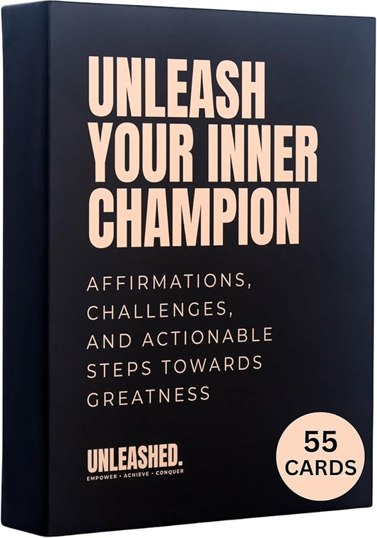 Daily Affirmation Cards to Unleash Your Best Self - 55 Cards with Empowering Quotes, Challenges & Practical Tips | Personal Growth Gift Idea for Driven Men & Women for Birthday, New Job, Christmas - Bloomnest
