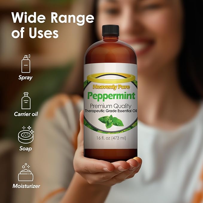 Peppermint Essential Oil (16 OZ Bulk) – Natural Sweet Mint Aroma – Peppermint Aromatherapy Oil - Bloomnest