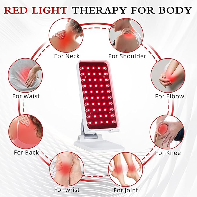 Red Light Therapy, Handheld Red Light Therapy for Face with Adjustable Stand, 660nm & 850nm Infrared Red Light Therapy Device at Home and Office Use SAVILER