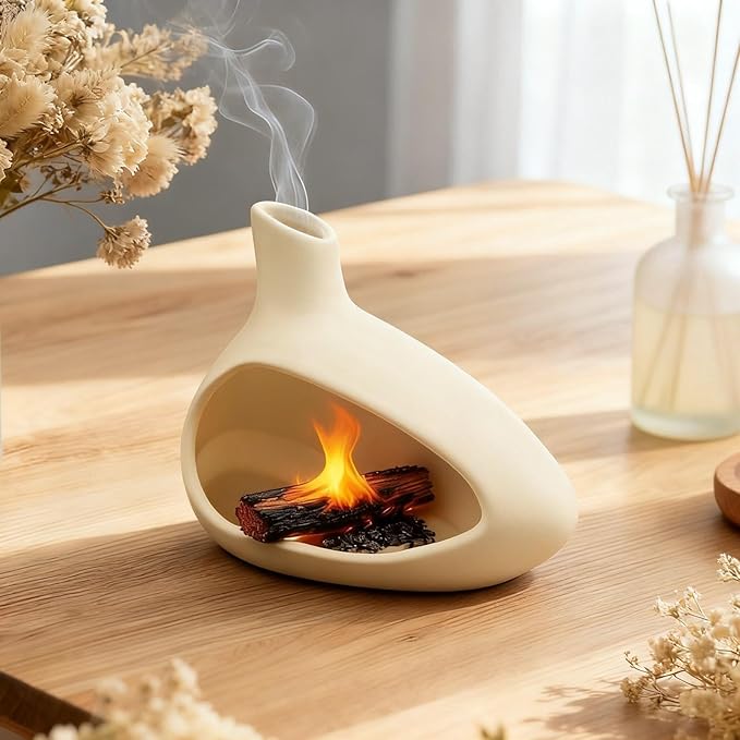 Palo Santo Holder, Ceramic Incense Burner for Sticks Sage Holders Cone Burning Smudge Bowl with Ash Brush for Meditation Yoga Spa Room Decor (Yellow) - Bloomnest