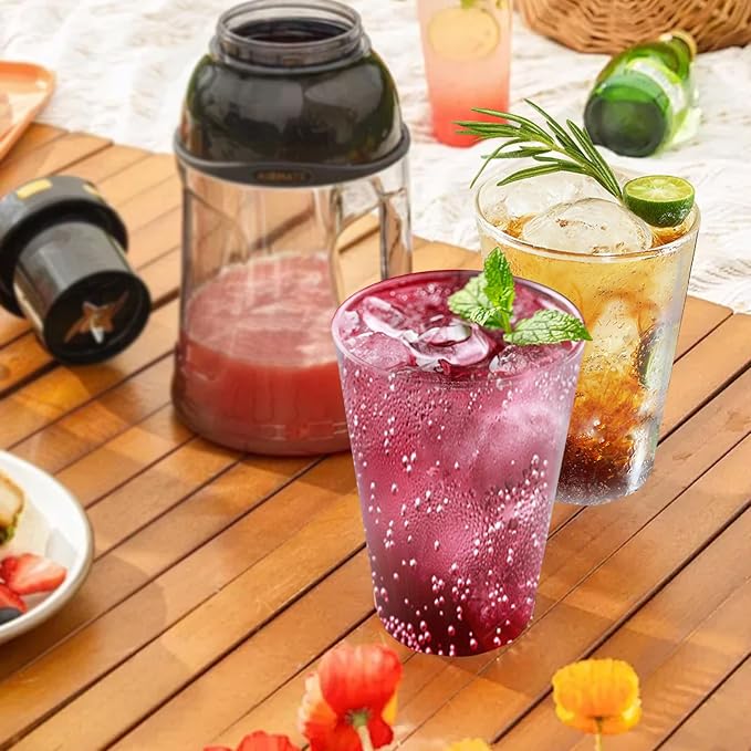 100 Count 12 oz Clear Plastic Cups, Plastic Drinking Cup for Party, Heavy-duty Party Glasses, Disposable Clear Cups for Water, Juice, Soda, Ice Coffee - Bloomnest