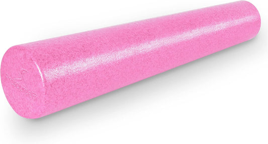 ProsourceFit High Density Foam Rollers 12 - inches Long, Firm Full Body Athletic Massage Tool for Back Stretching, Yoga, Pilates, Post Workout Muscle Recuperation, Black/Blue