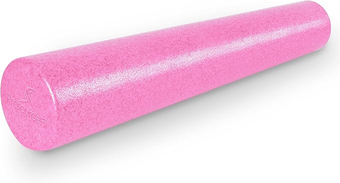 ProsourceFit High Density Foam Rollers 12 - inches Long, Firm Full Body Athletic Massage Tool for Back Stretching, Yoga, Pilates, Post Workout Muscle Recuperation, Black/Blue - Bloomnest