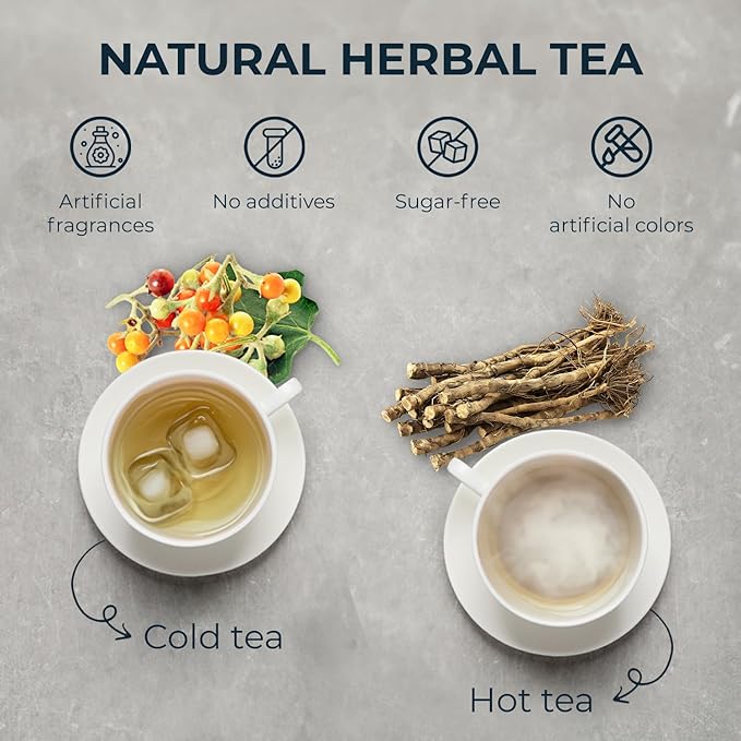 Dandelion Root Tea Samplers with Solanum Trilobatum - 10 Count, Bamboo Tong Included, Re-Steep Pure Herbal Tea Detox Blend for Strength Balance, Energy Support - Bloomnest