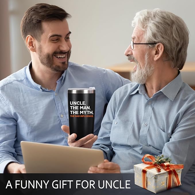 Funny Uncle Gifts – 20oz Stainless Steel Tumbler | Gift for Uncle from Niece, Nephew, Kids or Brother | Birthday, Christmas, Father’s Day & Valentine’s Day Gift for Men - Bloomnest