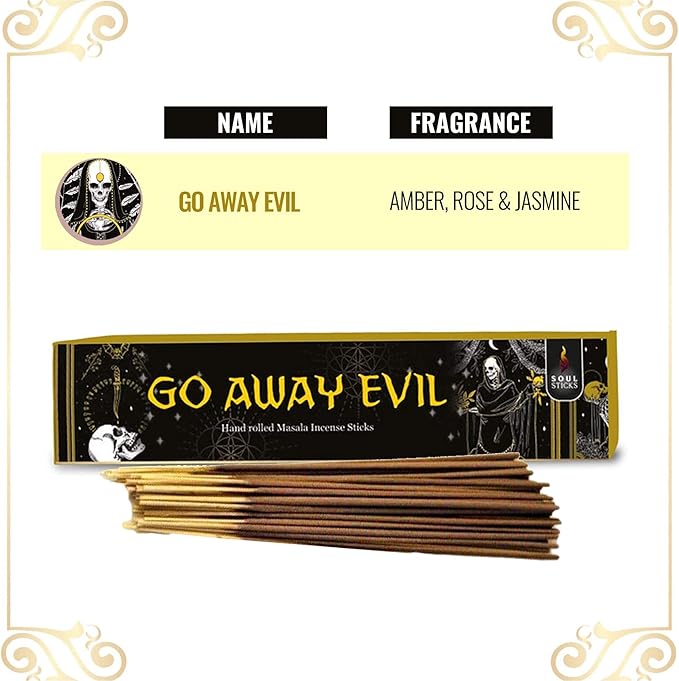 SOUL STICKS Handmade Carved Incense Burner Wooden Coffin Box with Storage Includes Go Away Evil Incense Sticks (Peace Art) - Bloomnest