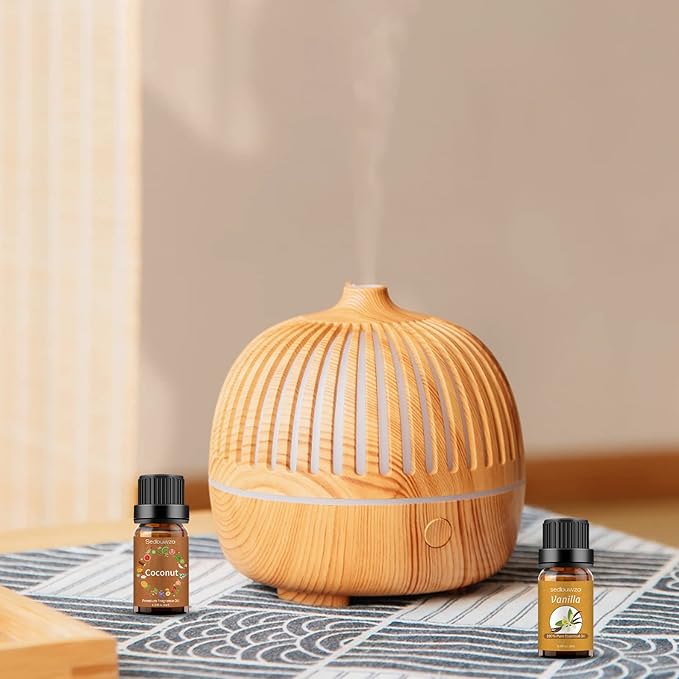 Sedbuwza Vanilla Coconut Essential Oil Set, Vanilla Fragrance Oil Coconut Scent Oil Set for Diffuser, Aromatherapy, Massage, Soap, Candle Making 2 x 10 ml Sedbuwza
