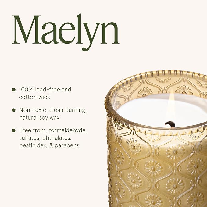 LA JOLIE MUSE Ginger & White Musk Candles | Ginger, Lemongrass & Musk | 6 oz Soy Candle | Natural Soy Wax | 40 Hours Clean Burn | Gift-Ready for Hosts & Gathering | Seasonal Home Décor - Bloomnest