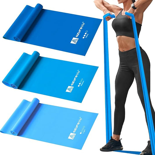 Resistance Bands,Professional Long Non-Latex Elastic Stretch Bands,Exercise Bands for Physical Therapy, Yoga, Pilates, Rehab, at-Home or The Gym Workouts, Strength Training - Bloomnest