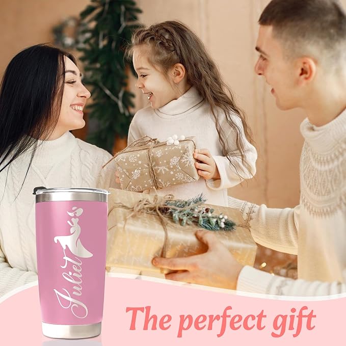 Custom Tumbler Personalized Coffee Tumbler Laser Engrave with Name 12 Designs Double Wall Insulated 20 oz Travel Cup Personalized Gifts for Birthday Christmas Anniversary for Men Women - Bloomnest