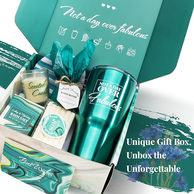 Bath Sets for Women Gift BODY & EARTH Gift Baskets for Women 8pcs Womens Christmas Gifts for Tumbler with Straw Birthday Gifts - Bloomnest