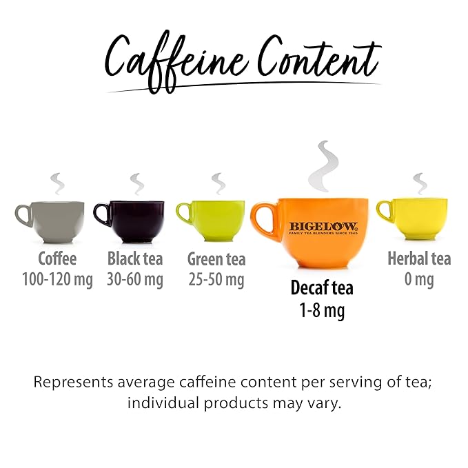 Bigelow Tea Decaffeinated Tea 6 Flavor Variety Pack, Decaf Tea with Green Tea, Spiced Chai, Constant Comment, English Teatime and Earl Grey Tea, 20 Count Box (Pack of 6), 120 Total Tea Bags - Bloomnest