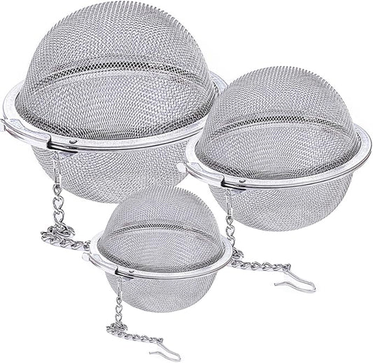 Stainless Steel Mesh Tea Ball, Extra Fine Mesh Tea Infuser for Loose Leaf Tea, Tea Strainers Tea Infuser Strainer Filters for Tea 3piece set - Bloomnest