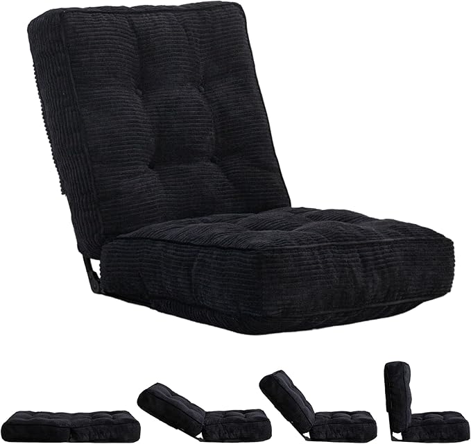 MAXYOYO Adjustable Floor Chair, Single Couch Recliner, Gaming Floor Meditation Chair with Tufted Cushion, Comfortable and Versatile Seating Lounge Couch for Adults - Bloomnest
