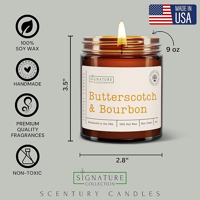 Snickerdoodle Cookie Scented Candle, Many Scents to Choose from, All Natural Non-Toxic Soy Wax, Handmade in The USA (Snickerdoodle) - Bloomnest