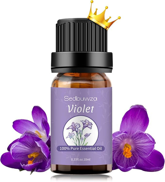 Sedbuwza Violet Essential Oil, 100% Pure Organic Violet Aromatherapy Gift Oil for Diffuser, Humidifier, Soap, Candle, Perfume Sedbuwza