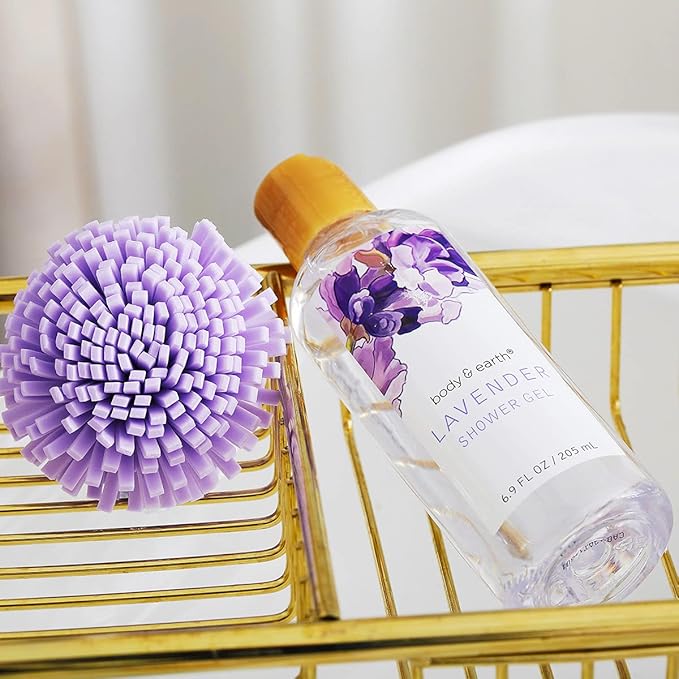 BODY & EARTH 11 Pcs Lavend Scent Spa Gift Baskets Luxurious Gifts for Women Gift for Her Valentines Day Gifts for Women Bath and Body Gift Sets Presents for Her