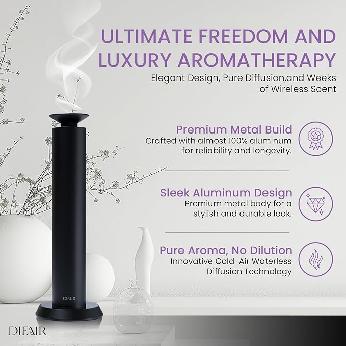 Rechargeable 10,000 mAh Aroma Diffuser - Hotel Collection Diffuser Oil Machine - Scent Diffuser for Home, Hotel, spa - Hotel Scent Diffuser - Perfect for Home Luxury scents