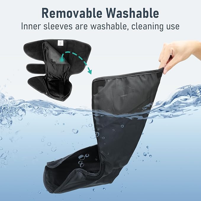 QUINEAR Leg Massager with Heat and Air Compression,Foot and Calf Massager for Circulation and Pain,Compression Boots with 3modes and 3 Intensities,Gift for Dad Mom - Bloomnest