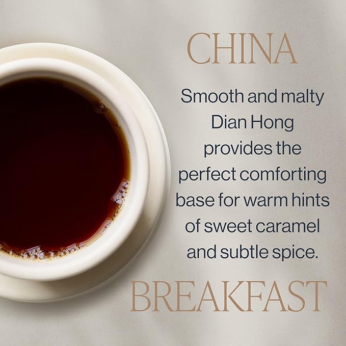 Rishi Tea China Breakfast Black Loose Leaf Tea - Organic, Robust & Caffeinated, Enjoy Hot or Iced - 16 Ounces, 50+ Servings - Bloomnest