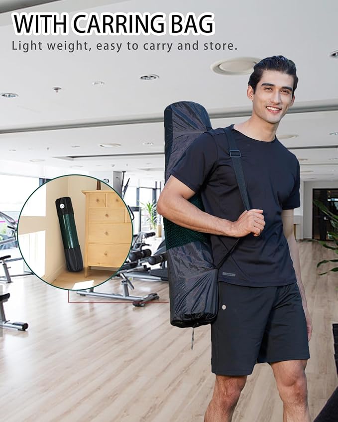 Yoga Mat Thick Wide Yoga Mats for Women Men Large Exercise Mat 78"x35" 1/2 Inch Workout Mat for Home Gym, with Carrying Yoga Bag