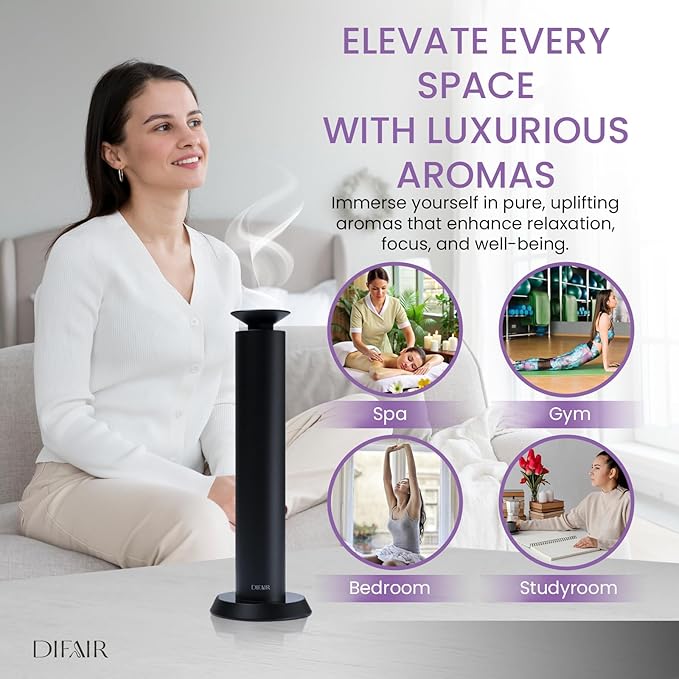 Rechargeable 10,000 mAh Aroma Diffuser - Hotel Collection Diffuser Oil Machine - Scent Diffuser for Home, Hotel, spa - Hotel Scent Diffuser - Perfect for Home Luxury scents