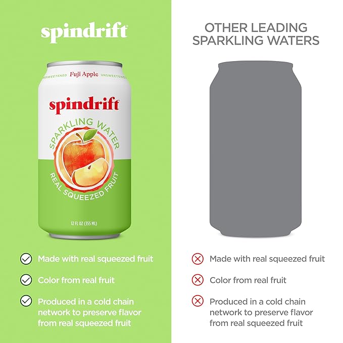 Spindrift Fuji Apple Can 12 Ounce (Pack of 24) - Bloomnest