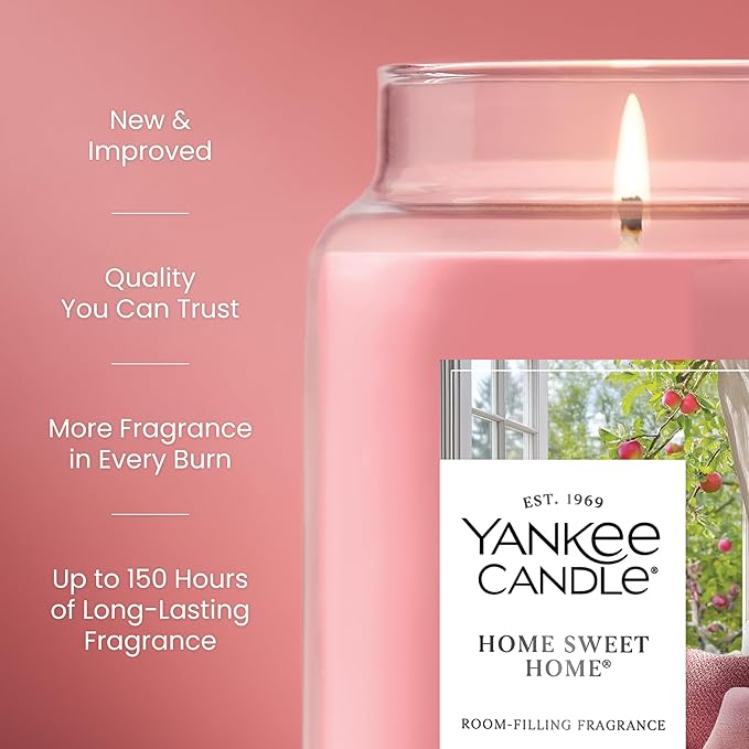 Yankee Candle, Home Sweet Home Fall Scented Candle, 22oz Large Jar with up to 150 Hour Burn Time - Bloomnest