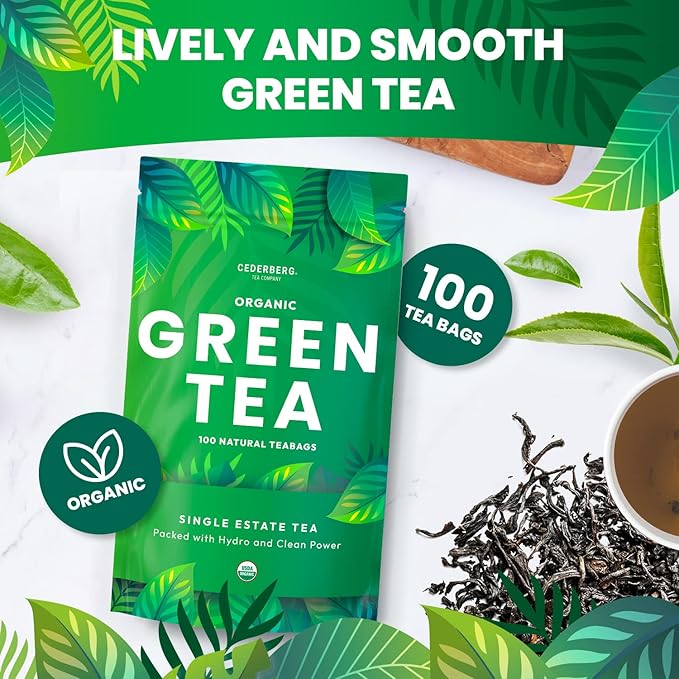 Organic Green Tea — 100 Tea Bags| Organic Tea From Single Origin | Eco-Friendly Tea Bags | Non-GMO Tea With Zero Sugar | Cederberg Tea Company - Bloomnest