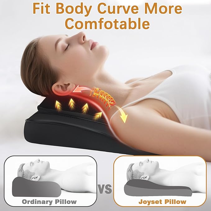 Joyset Back Massager with Heat,Neck Massager for Back Pain Deep Tissue,4D Kneading Shiatsu Lower Back Massage Pillow for Neck Shoulder Legs,Gifts for Mom,Dad,Women,Men - Bloomnest