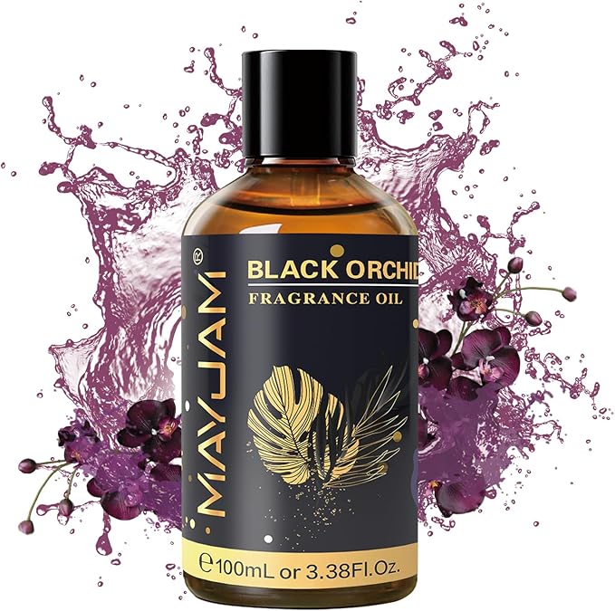 MAYJAM 100ML/3.38FL.OZ Black Orchid Fragrance Oils with Glass Dropper, Essential Oils for Diffusers for Home, Long Lasting Scented Oils for Diffusers Soap Candle Making - Bloomnest