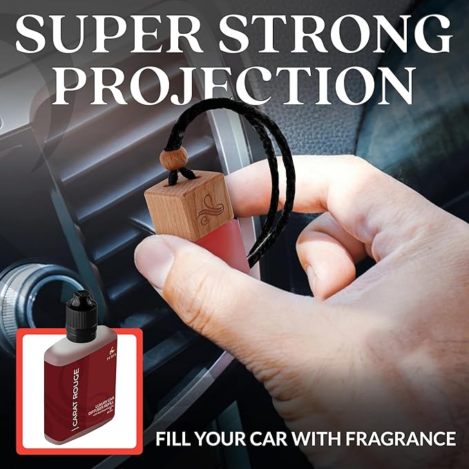 Carat Rouge Car Air Fresheners (Refill) | Affordable Fragrance for Women | 50ml Diffuser Refill with 3-Month Long-Lasting Aroma | Gift-Ready Women’s Perfume Scent by Perfa | Fresh Aroma for Daily - Bloomnest