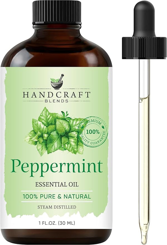 Handcraft Blends Peppermint Essential Oil – 1 Fl Oz – 100% Pure and Natural – Premium Grade Essential Oil for Diffuser and Aromatherapy, Skin, Massage, Candle and Soap Making Fragrance - Bloomnest