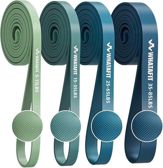 WHATAFIT Resistance Bands, Pull Up Assistance Bands, Exercise Bands, Workout Bands Set for Men and Women Home Fitness, Body Stretching, Strength Training, Physical Therapy - Bloomnest