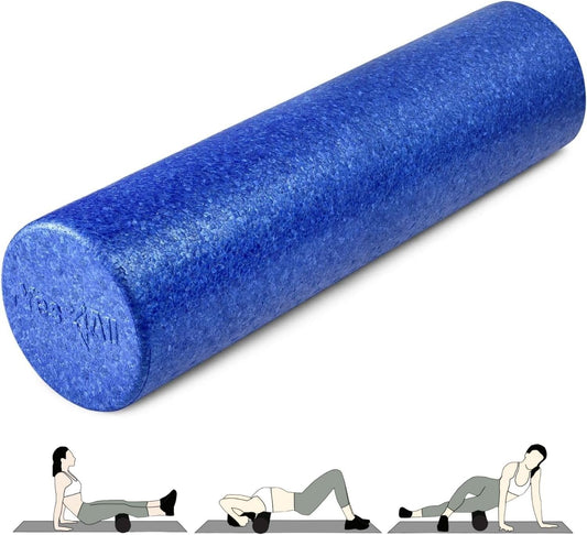 Yes4All High-Density EPP Round Back Roller Foam, Exercise Foam Roller for Yoga, Pilates & Stretching - 12, 18, 24, 36 inch