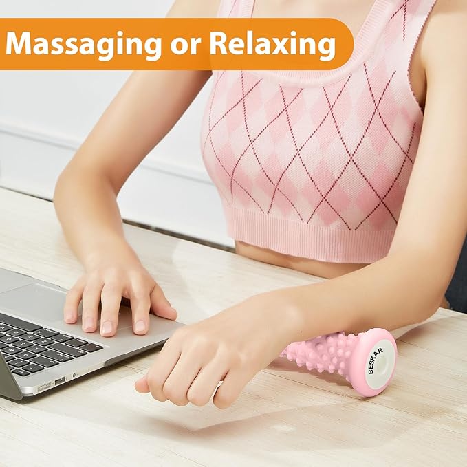 BESKAR Foot Massager Roller for Plantar Fasciitis Relief, Portable Feet Roller to Deep Tissue Muscle Massage, Foot Arch and Heel Pain, Reflexology Tool - Bloomnest