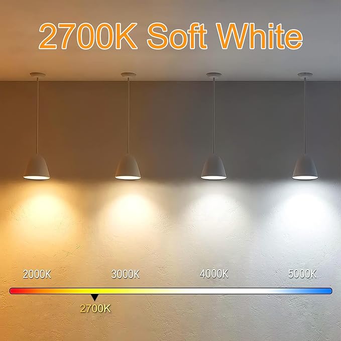 7.3 Inch E26 Led Bulb 6W Dimmable, 2700k Soft White Edison Bulbs 800LM, Equal 80 Watt Tubular T10 T9 Long Clear Glass Light Bulb for Rustic Pendant Pipe Wall Sconces Chandeliers - 6Pack - Bloomnest